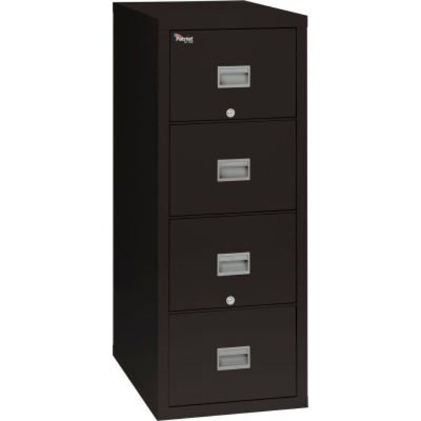 Fire King Fireking Fireproof 4 Drawer Vertical File Cabinet Letter 17-3/4"Wx31-9/16"Dx52-3/4"H Black 4P1831-CBL